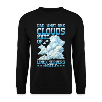 What Are Clouds Made Of, Linux Servers Mostly 25 - Unisex Sweatshirt - black - Front - Alina (178cm) & Michal (187cm)