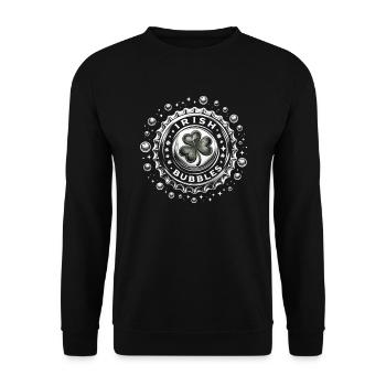 Irish Bubbles Pub Outfit - Unisex Pullover - Schwarz - Vorne - Alina (178cm) & Michal (187cm)