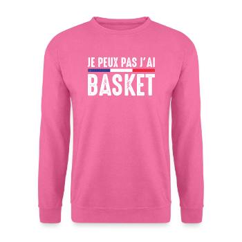 Je Peux pas j'ai Basket Basket-Ball Basketteur fan - Sweat-shirt Unisexe - rose - Devant