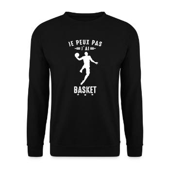 I Can't I Basketball Basketball Basketball Fan - Unisex Sweatshirt - black - Front - Alina (178cm) & Michal (187cm)