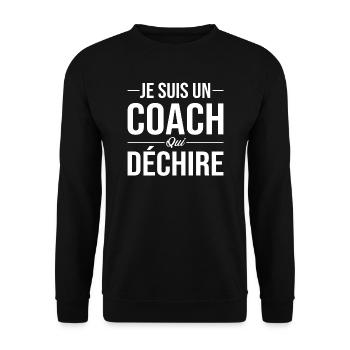 Je suis un coach qui déchire entraineur coach - Sweat-shirt Unisexe - noir - Devant - Alina (178cm) & Michal (187cm)