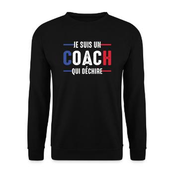 Je suis un coach qui déchire entraineur coach - Sweat-shirt Unisexe - noir - Devant - Alina (178cm) & Michal (187cm)