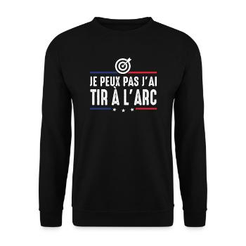 Je Peux Pas J'ai Tir à l'arc archer l'archerie fan - Sweat-shirt Unisexe - noir - Devant - Alina (178cm) & Michal (187cm)