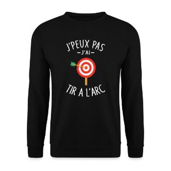 Je Peux Pas J'ai Tir à l'arc archer l'archerie fan - Sweat-shirt Unisexe - noir - Devant - Alina (178cm) & Michal (187cm)