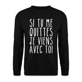 I'm Coming With You - Valentine's Day Humor - Unisex Sweatshirt - black - Front - Alina (178cm) & Michal (187cm)