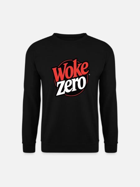 WOKE ZERO Ironisches Anti Wroke Design - Unisex Pullover - Schwarz