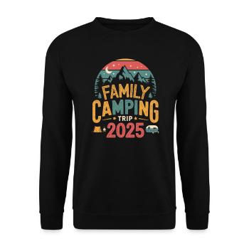 Camping en famille Aventure 2025 Vacances Camping - Sweat-shirt Unisexe - noir - Devant - Alina (178cm) & Michal (187cm)