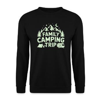 Vacances en famille Camping Voyage Nature Camping Campers - Sweat-shirt Unisexe - noir - Devant - Alina (178cm) & Michal (187cm)