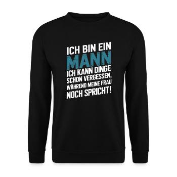 Bester Papa lustiger Vatertag Männertag Mann Vater - Unisex Pullover - Schwarz - Vorne - Alina (178cm) & Michal (187cm)