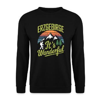 Erzgebirge Sachsen Arzgebirg Schneeberg Glück Auf - Unisex Sweatshirt - black - Front - Alina (178cm) & Michal (187cm)