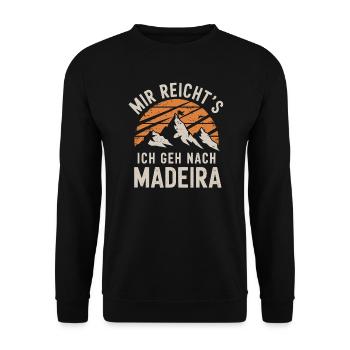 Ich Geh Nach Madeira Weg Auswandern Portugal Reise - Unisex Pullover - Schwarz - Vorne - Alina (178cm) & Michal (187cm)