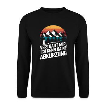 Ne Abbreviation Hiking Climbing Alps Guide Instructor - Unisex Sweatshirt - black - Front - Alina (178cm) & Michal (187cm)