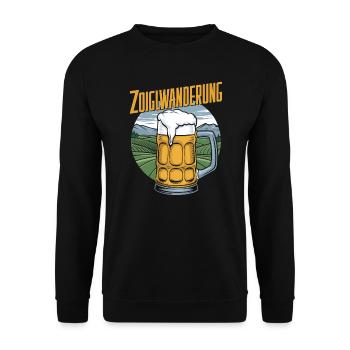 Zoiglwanderung Goldsteig Oberpfalz Bier Wandern - Unisex Pullover - Schwarz - Vorne - Alina (178cm) & Michal (187cm)