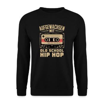 Hip Hop Gangster Cassette Graffiti Musique Rap Années 90 - Sweat-shirt Unisexe - noir - Devant - Alina (178cm) & Michal (187cm)
