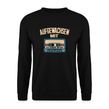 J’ai grandi avec de la musique hip-hop à l’ancienne - Sweat-shirt Unisexe - noir - Devant - Alina (178cm) & Michal (187cm)