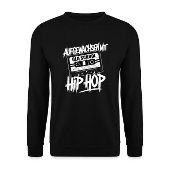 Hip Hop Gangster Cassette Graffiti Old School Beat - Sweat-shirt Unisexe - noir - Devant - Alina (178cm) & Michal (187cm)