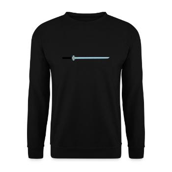 Sword middle age gift idea blade sharp - Unisex Sweatshirt - black - Front - Alina (178cm) & Michal (187cm)