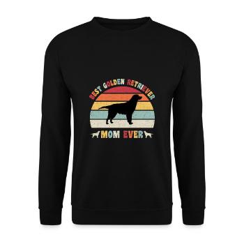Best Golden Retriever Mom ever dog lovers retro - Unisex Pullover - Schwarz - Vorne - Alina (178cm) & Michal (187cm)