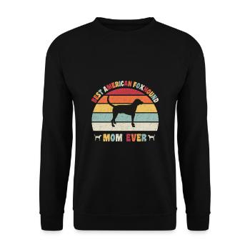 Best American Foxhound mom ever dog lovers vintage - Unisex Pullover - Schwarz - Vorne - Alina (178cm) & Michal (187cm)