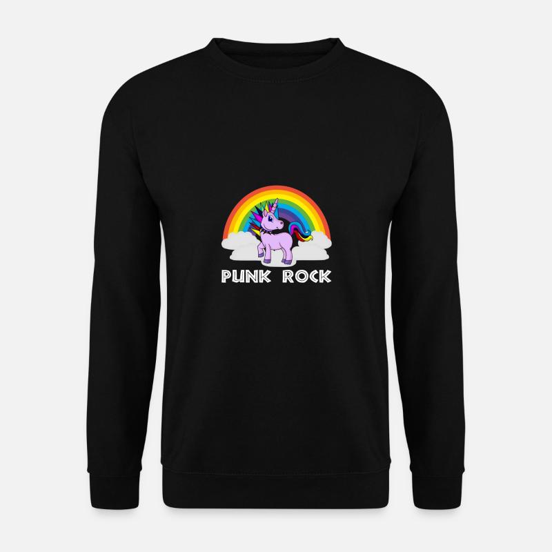 Punk Rock Einhorn - Unisex Pullover - Schwarz