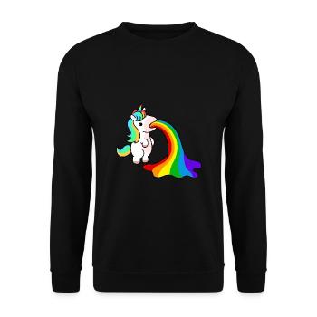 Kotzening Unicorn - Unisex Sweatshirt - black - Front - Alina (178cm) & Michal (187cm)