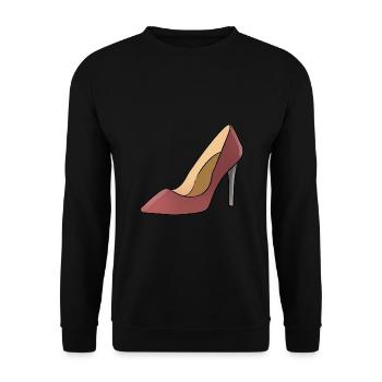 High Heel / Hohe Schuhe - Unisex Pullover - Schwarz - Vorne - Alina (178cm) & Michal (187cm)