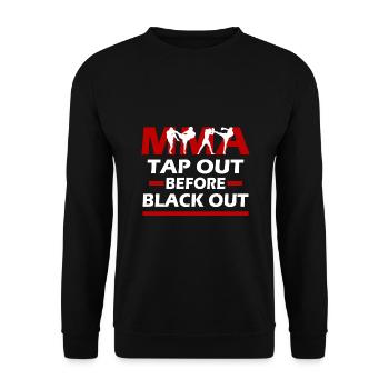 MMA Mixed Martial Arts - Unisex Pullover - Schwarz - Vorne - Alina (178cm) & Michal (187cm)
