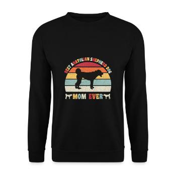 Best Anatolian Shepherd Dog mom ever dog lovers - Unisex Pullover - Schwarz - Vorne - Alina (178cm) & Michal (187cm)