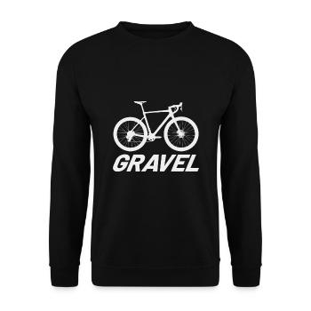 Gravel Bike Cross Rider Bikepacking MTB Gravelbike - Unisex Sweatshirt - black - Front - Alina (178cm) & Michal (187cm)