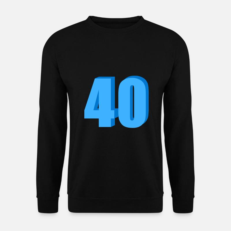40 Zahl - Unisex Pullover - Schwarz