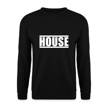 House Music Logo - Sweat-shirt Unisexe - noir - Devant - Alina (178cm) & Michal (187cm)
