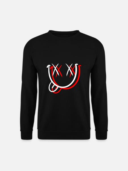Smile mit Zunge rausgestreckt - Unisex Pullover - Schwarz