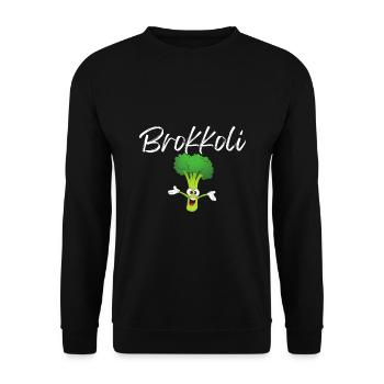Brokkoli - Unisex Pullover - Schwarz - Vorne - Alina (178cm) & Michal (187cm)