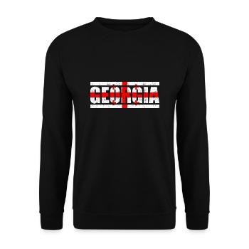 Georgien - Unisex Pullover - Schwarz - Vorne - Alina (178cm) & Michal (187cm)