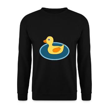 Kawaii Chibi Kawaii Duck Kawaii Caneton - Sweat-shirt Unisexe - noir - Devant - Alina (178cm) & Michal (187cm)