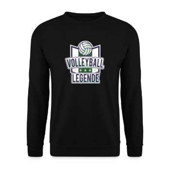 Volleyball Legende Trainer Geschenk - Unisex Pullover - Schwarz - Vorne - Alina (178cm) & Michal (187cm)