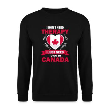 Je n'ai pas besoin de thérapie Canada Canada disant - Sweat-shirt Unisexe - noir - Devant - Alina (178cm) & Michal (187cm)