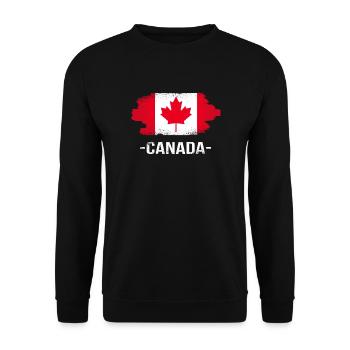 Canada flag - Unisex Sweatshirt - black - Front - Alina (178cm) & Michal (187cm)