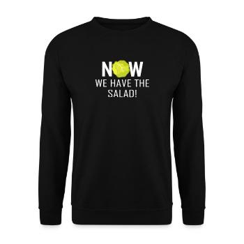 Maintenant nous avons la salade - Sweat-shirt Unisexe - noir - Devant - Alina (178cm) & Michal (187cm)