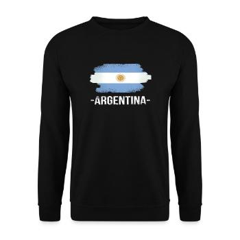 Argentina flag Argentina - Unisex Sweatshirt - black - Front - Alina (178cm) & Michal (187cm)