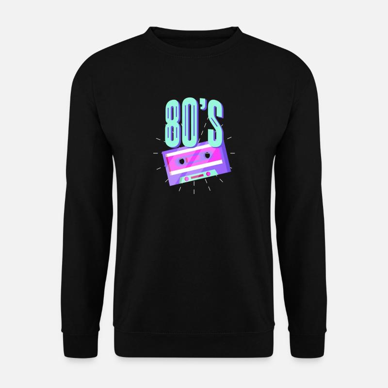 80s Kassette 80er - Unisex Pullover - Schwarz