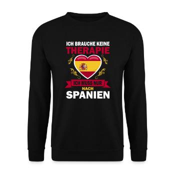 Therapie Spanien Spanier Urlaub - Unisex Pullover - Schwarz - Vorne - Alina (178cm) & Michal (187cm)