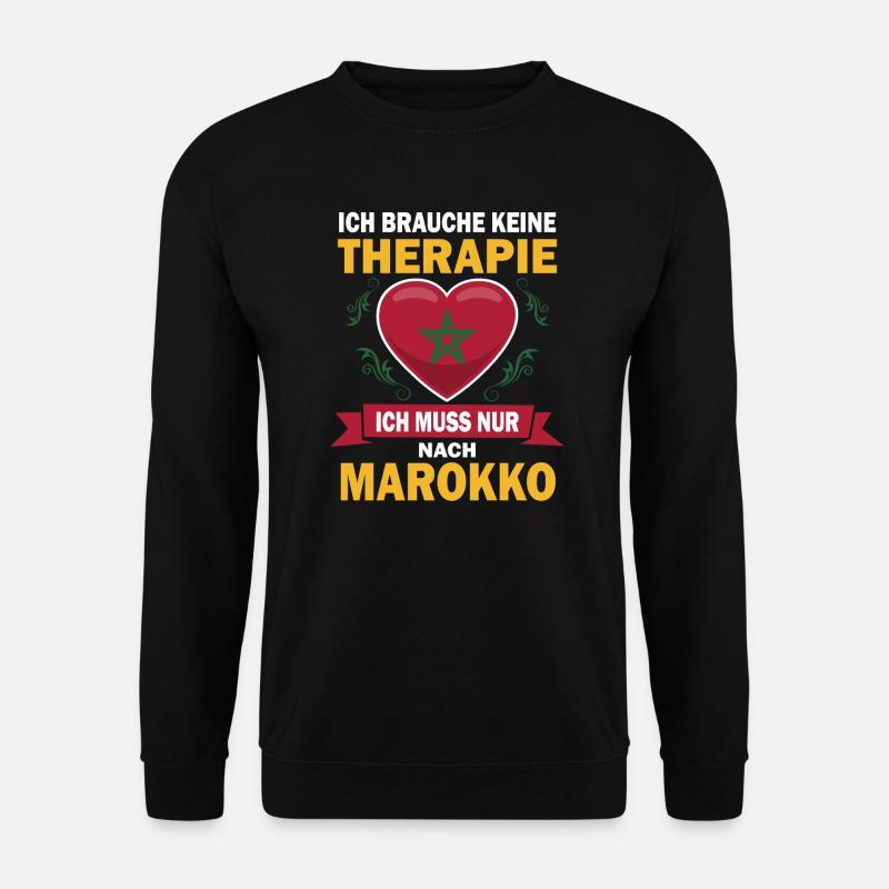 Therapie Marokko Urlaub Tourist Marrokaner - Unisex Pullover - Schwarz