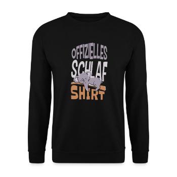 Offizielles Schlaf Shirt - Unisex Pullover - Schwarz - Vorne - Alina (178cm) & Michal (187cm)