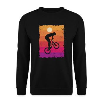 BMX Vélo Freestyle Bike Rider BMX - Sweat-shirt Unisexe - noir - Devant - Alina (178cm) & Michal (187cm)