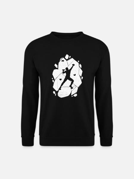 Bouldern Klettern Boulder Bergsteiger - Unisex Pullover - Schwarz