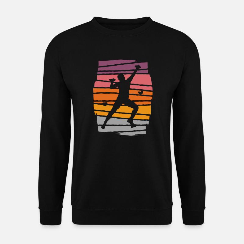 Bouldern Bergsteiger Boulder Klettern - Unisex Pullover - Schwarz