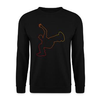 Women’s Break Dance Bboy Hip Hop Breakdance - Sweat-shirt Unisexe - noir - Devant - Alina (178cm) & Michal (187cm)