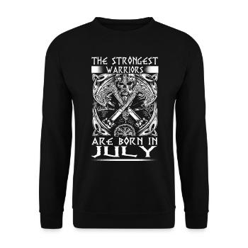 July - Viking - birthday - EN - Unisex Sweatshirt - black - Front - Alina (178cm) & Michal (187cm)