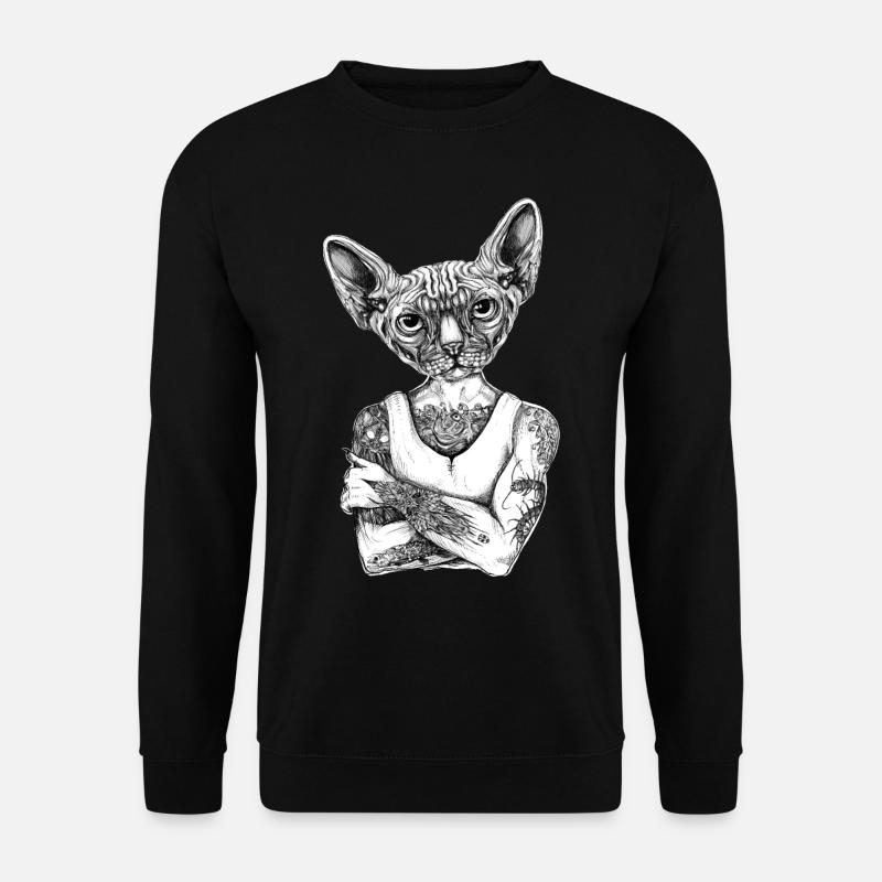 Sphynx Cat - Unisex Sweatshirt - black